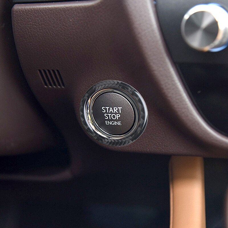for LEXUS IS250 IS350 Car Accessories Engine Start Stop Button Carbon Fiber Ring Trim