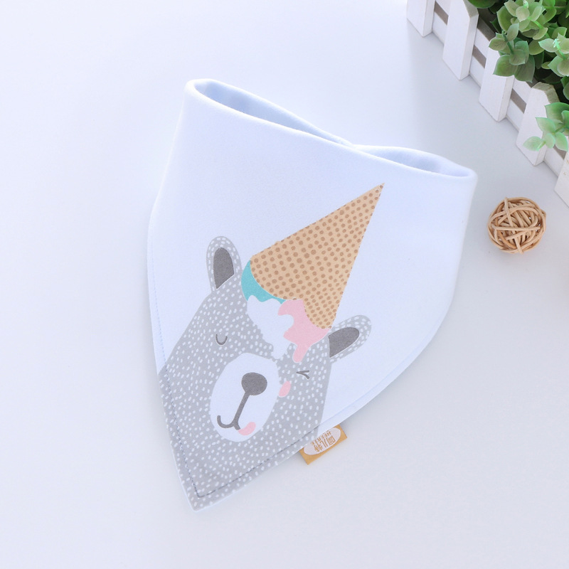 BalleenShiny Zachte Katoenen Bandana Slabbetjes Baby Babador Voeden Zuigeling Burp Doeken Cartoon Speeksel Handdoek Baby Eten Accessoire