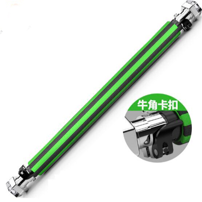 60-100cm Multipurpose fitness bar Door Horizontal Bar with lock buckle: Green