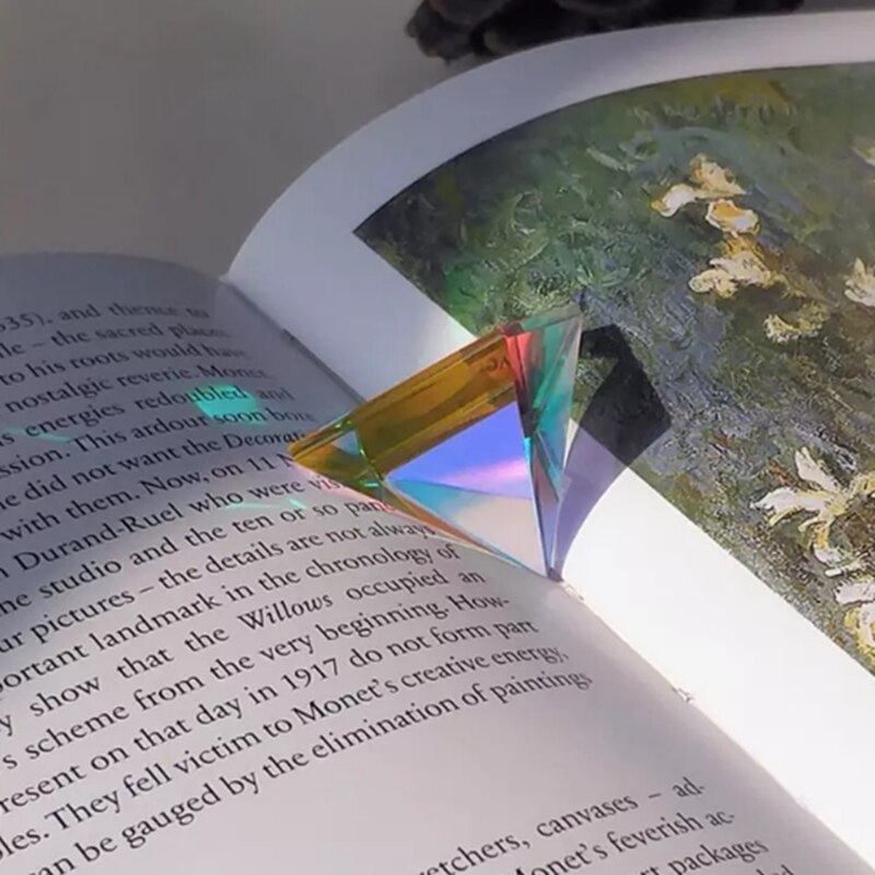 60*60*60mm pyramid polygonal prism physical optics color refraction prism high pyramid crystal glass prism