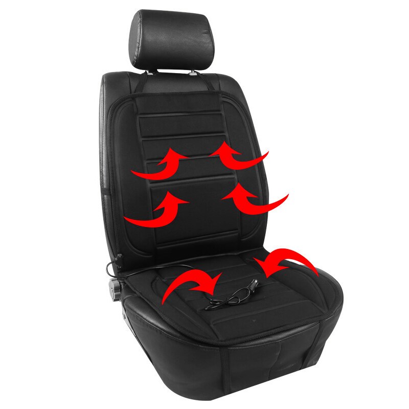 12V podgrzewana poduszka na siedzenie samochodu podgrzewacz fotela cieplej z pokrowcem regulowana temperatura akcesoria samochodowe uniwersalna zima