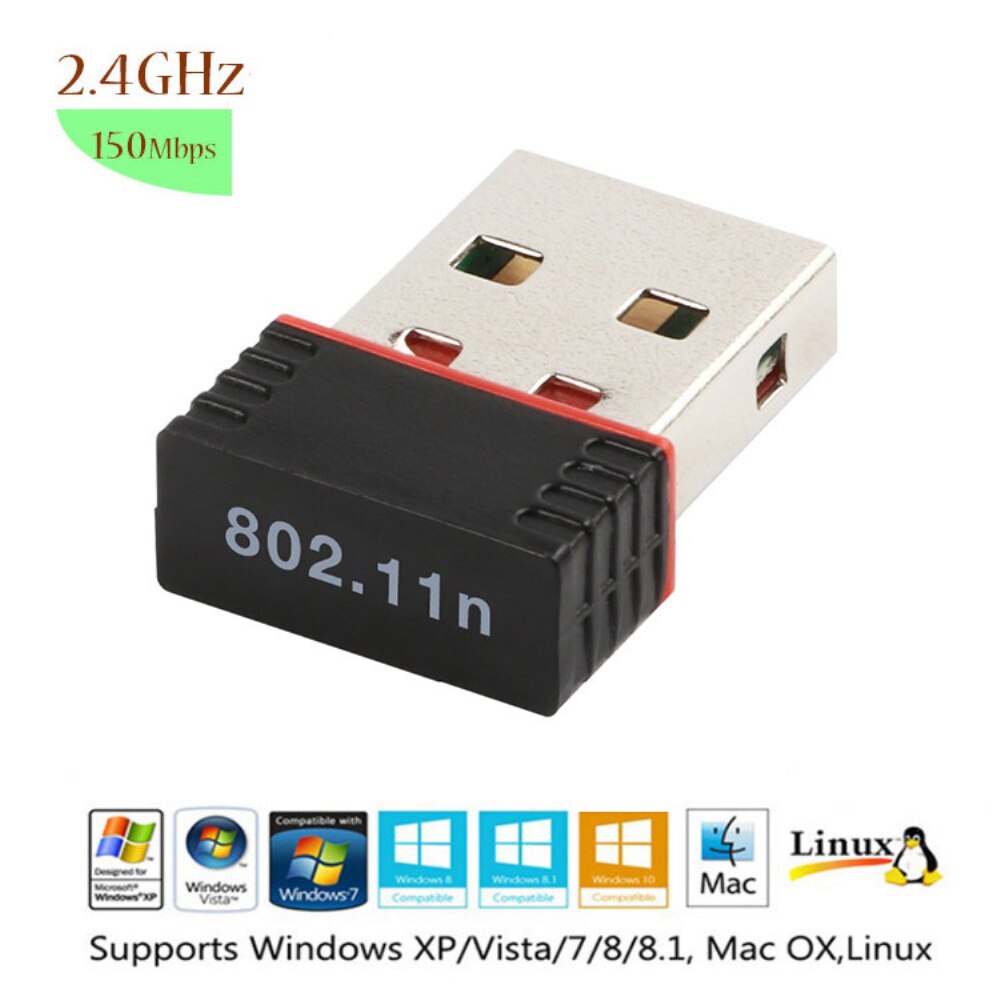 mini PC WiFi adapter 150M antena WiFi na USB bezprzewodowa karta sieciowa komputera 802.11n/g/b przenośne odbiorniki USB wysokiej jakości Wifi