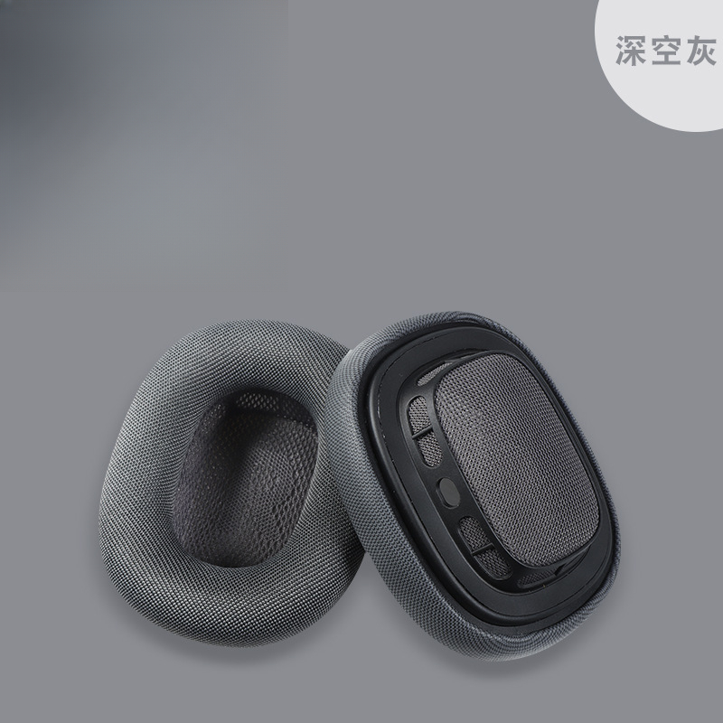 Model egnet til apple airpods max hovedtelefoncovers, hovedmonterede ørepuder, svampecovers og ørevat: Sort