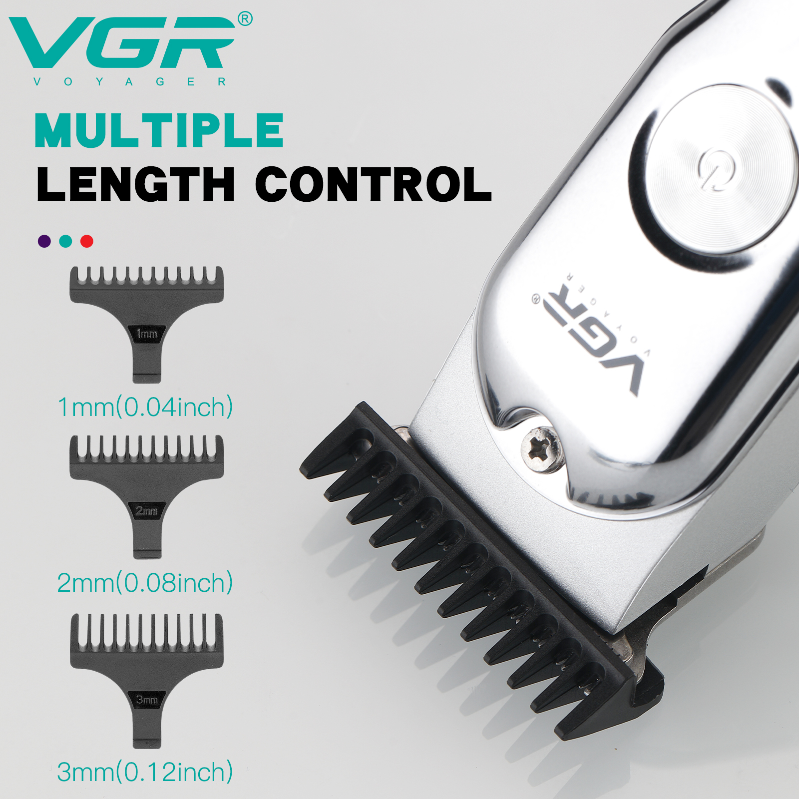 VGR Haarschneidemaschine Schnurlos Haartrimmer Haarspange Elektrisch Haarschneidemaschine T-Klinge Haarschneidemaschine für Herren V-071