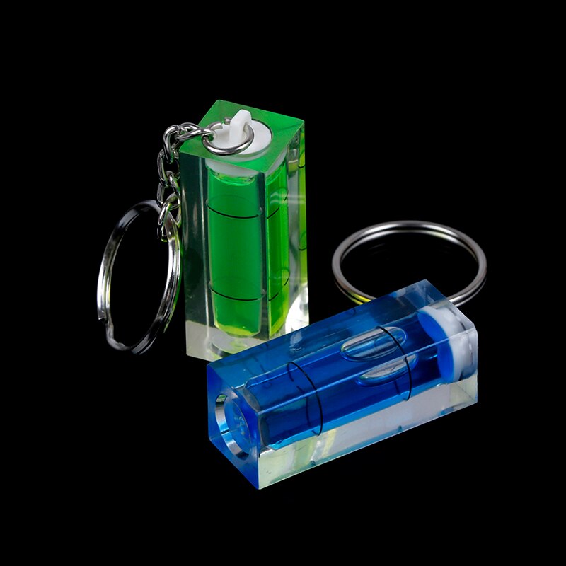 1 Pcs Mini Waterpas Waterpas Hoge Nauwkeurigheid Inclinometer Vloeistofniveau Indicator Met Sleutelhanger Diy Caraft