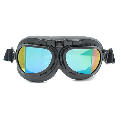 Gafas para moto Vintage casco gafas Retro piloto de scooter gafas de sol con lente multicolor: UV