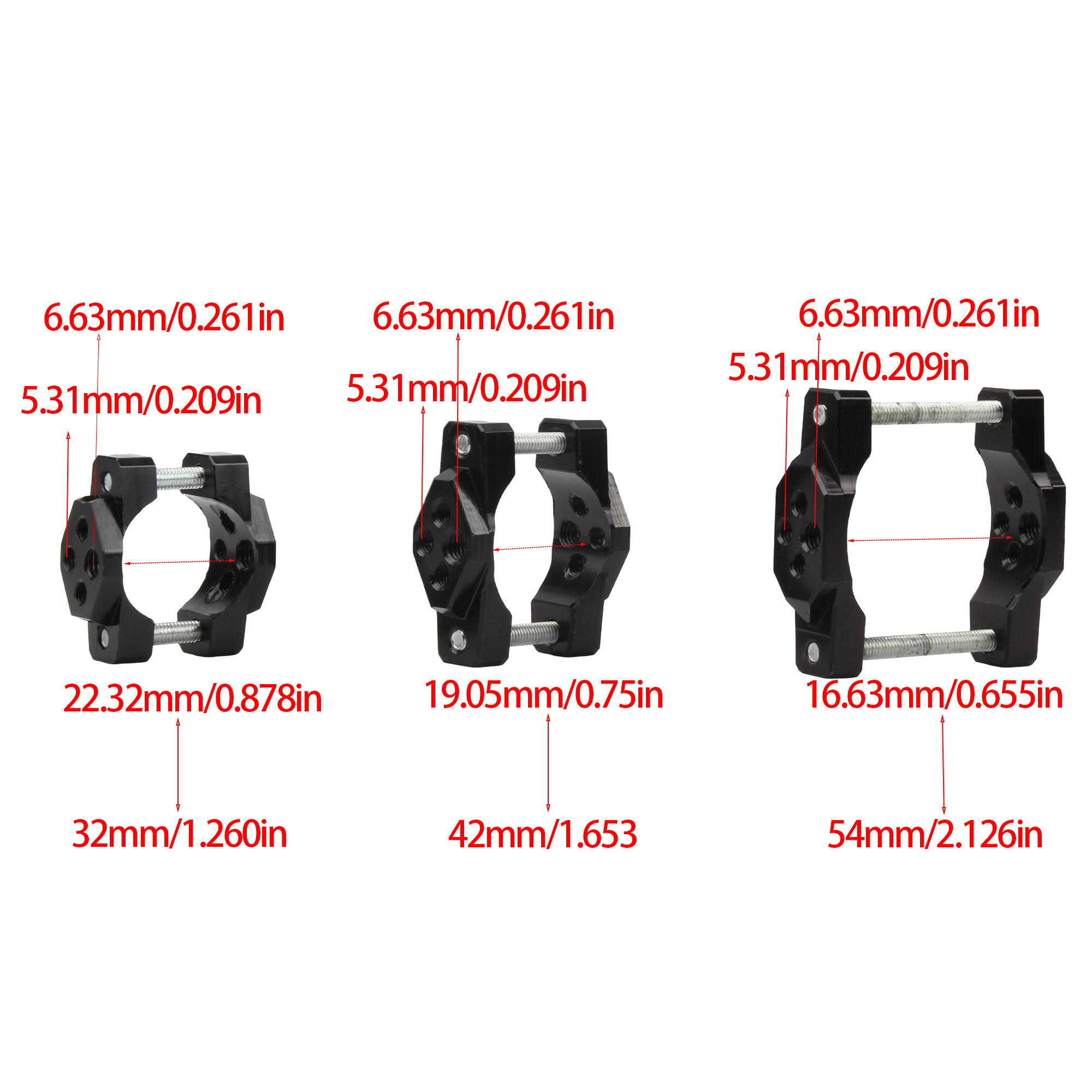 Stent de moto 32-54mm, support de guidon, pince de pare-chocs, projecteur auxiliaire, Clip de montage de phare, support de guidon de téléphone
