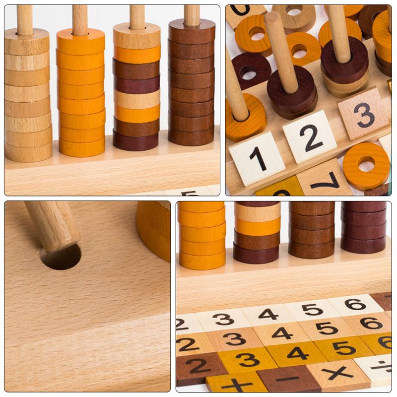 1 Set Counting Toys Durable Premium Counting Shape Stacker Puzzles Counting Toys Wooden Counting Toys