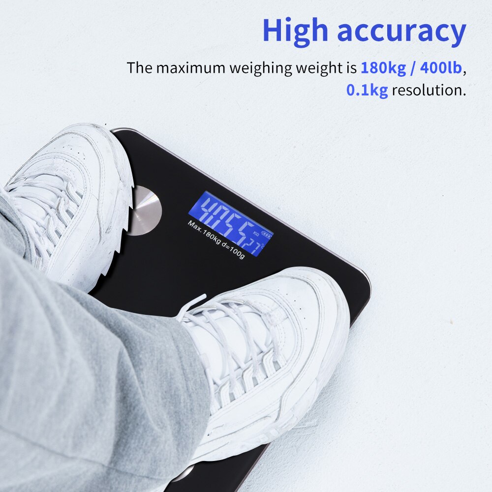 Original Smart Body Fat Composition Scale 2 Bluetooth 5.0 Balance Test 13 Body Date BMI Health Weight Scale LED Display