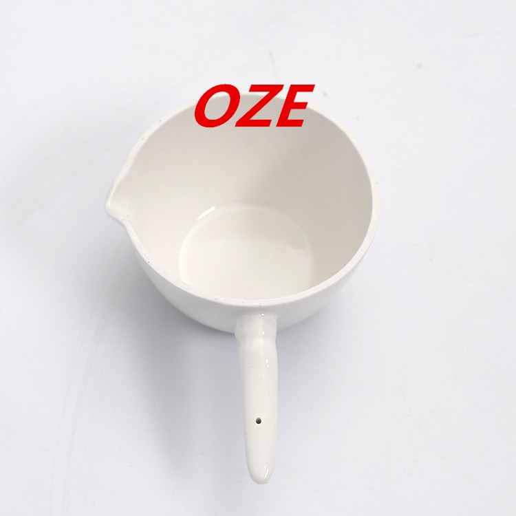 1PCS 200ML Ceramic Evaporating dish Round bottom with handle For Laboratory