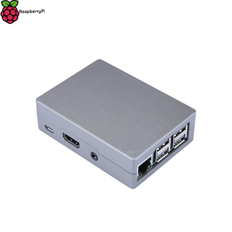 Raspberry Pi 3 Model B+ Aluminum Black Silver Case RPI 3B Plus Metal Enclosure Silver Box Compatible with RPi 3 Model B