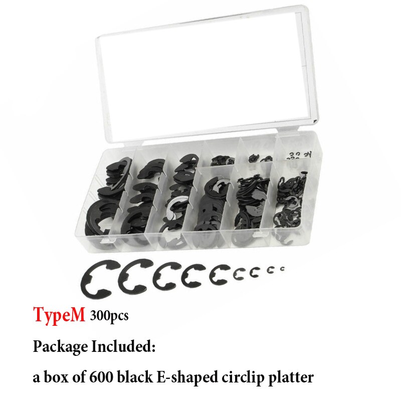 70-600Pcs 3mm -19mm Retaining Ring Assortment Kit black circlip snap retaining rings set and 304 stainless steel carbon steel: Cyan