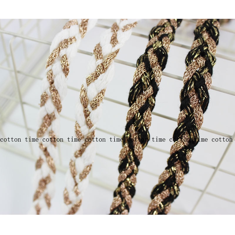 4yards/lot Mixed Braid Rope Golden Sewing Accessory Twisted Cords Polyester braided rope 20mm width Craft Decor Ropes