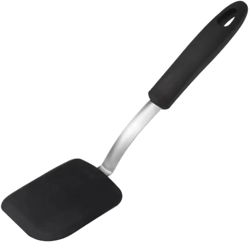 Set Di 3 Spatole In Silicone Nero – Con Manico In Acciaio, Resistente Al Calore 250°C, Anti-batterico, Di Ymai