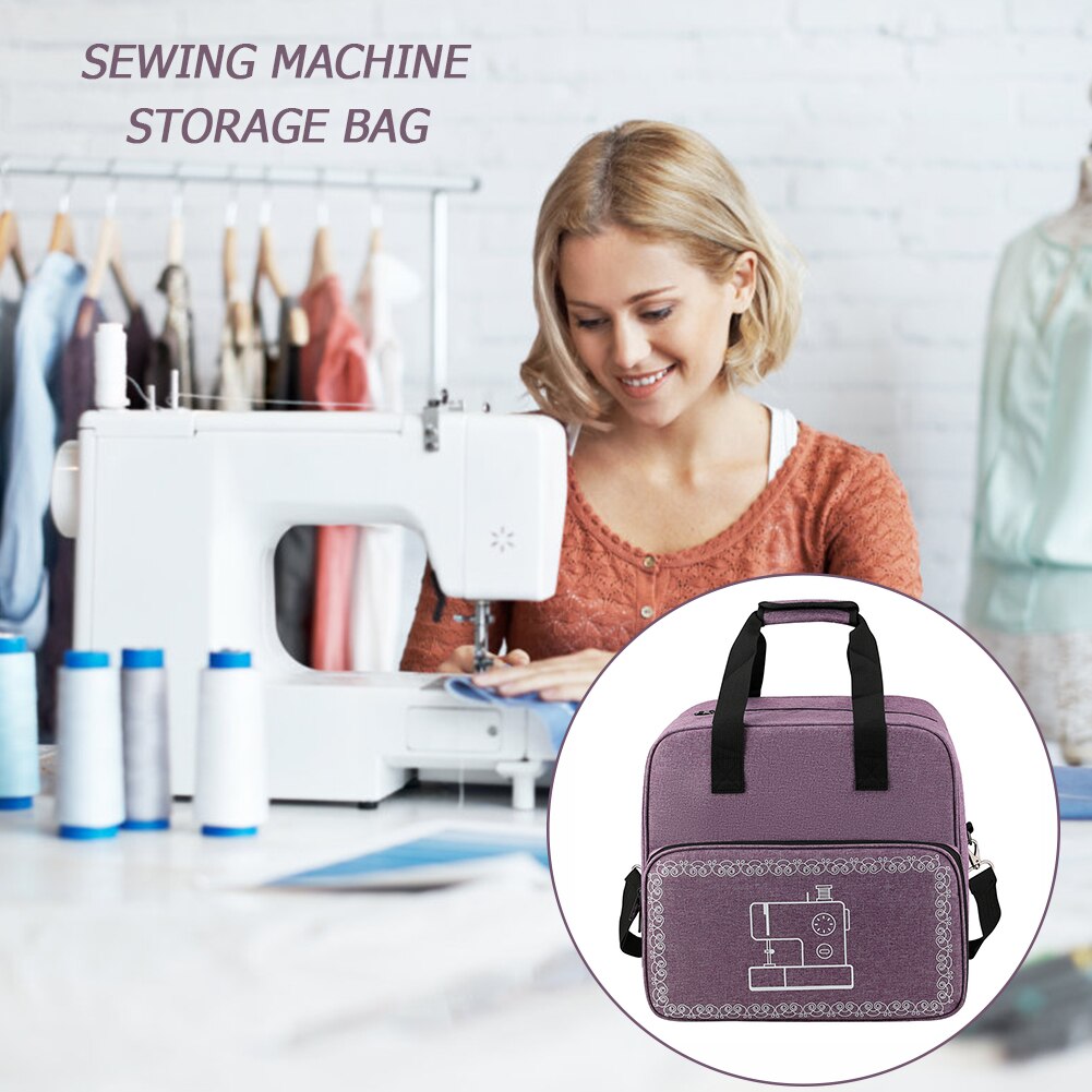 Unisex Sewing Machine Bag Mini Sewing Machine Handbags Crochet Kit Woolen Yarn Storage Bucket Bags Waterproof Tote Bags