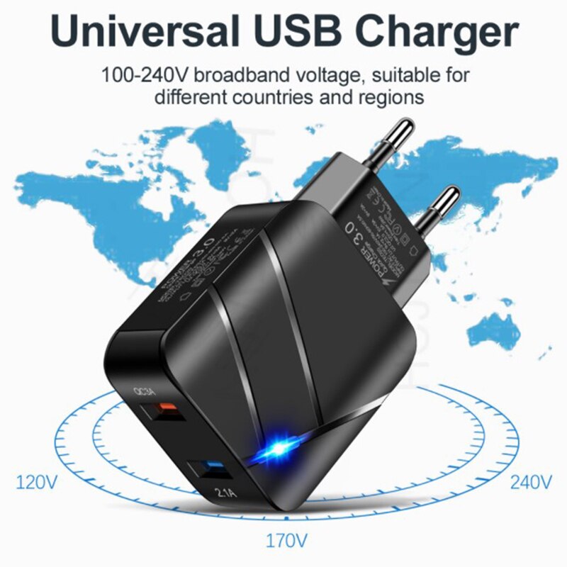 Dual USB Qc3.0 3a Usb+2.4a Usb Multi-Port Fast Cha... – Grandado