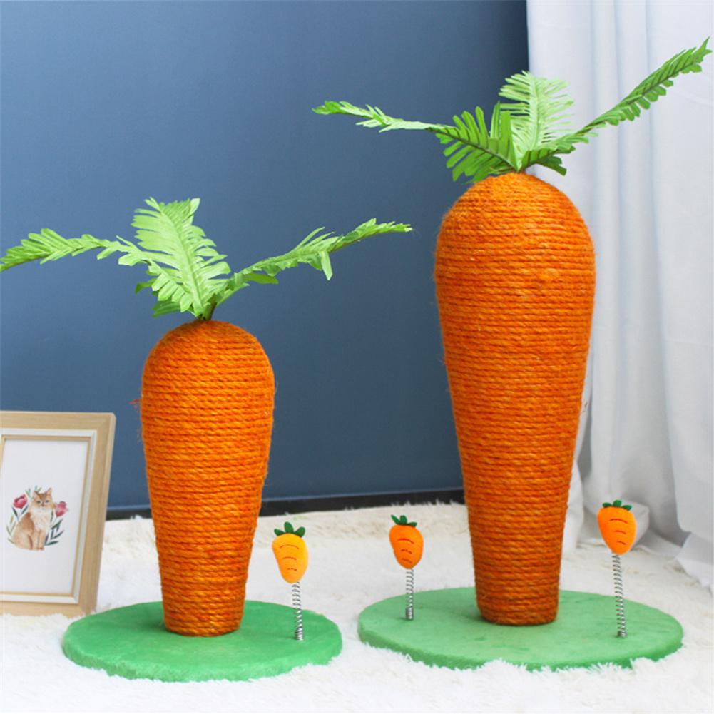 Funny Kitten Cat Scratching Post Cat Scratcher Carrot Cat Claw Scratcher Cat Training Toys for Kittens and Cats