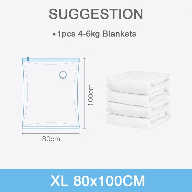 Bez pompy potrzebne próżniowe torebki robić przechowywania na ubrania koce kołsuchy swetry poduszki domowe kompresyjne torebki foliowe robić oszczędzenia miejsca torby: 80x100cm