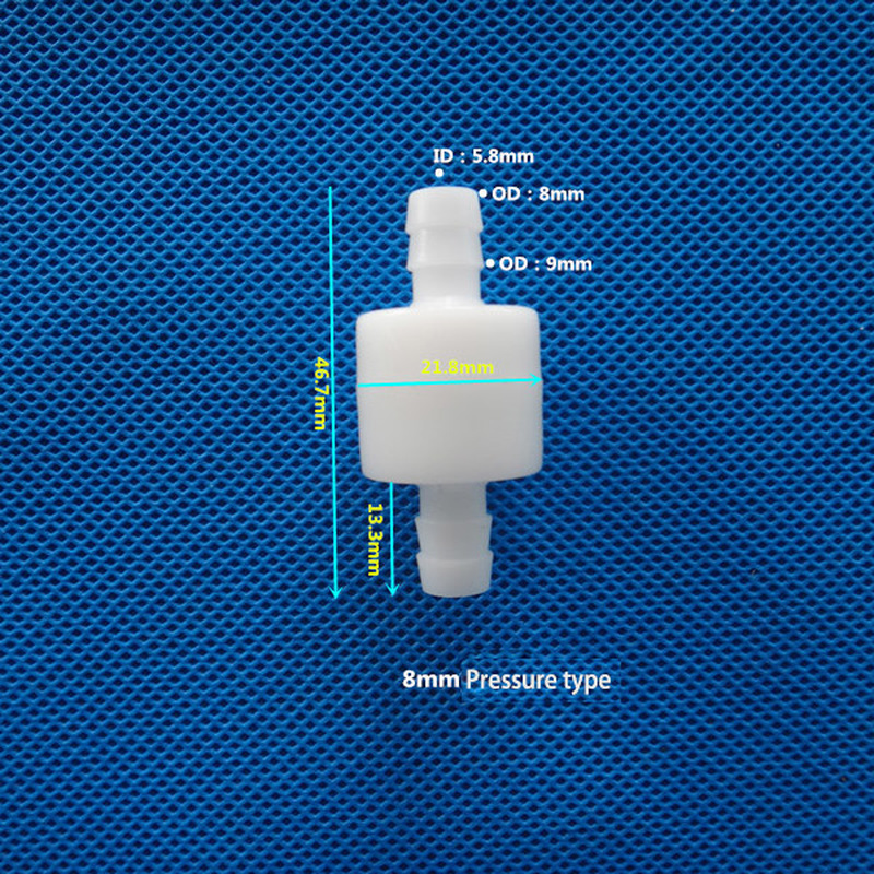 Plastic One Way Check Valve Air Liquid Water Fluids breathing Check Valves for Gas Non-Return Water Fluids 4/6/8/10/12mm