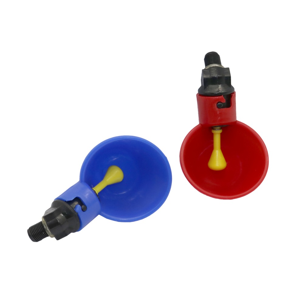 Vasos de plástico para beber agua de aves de corral, bebedero automático de pollo, codorniz, equipo de cría, 2 uds.