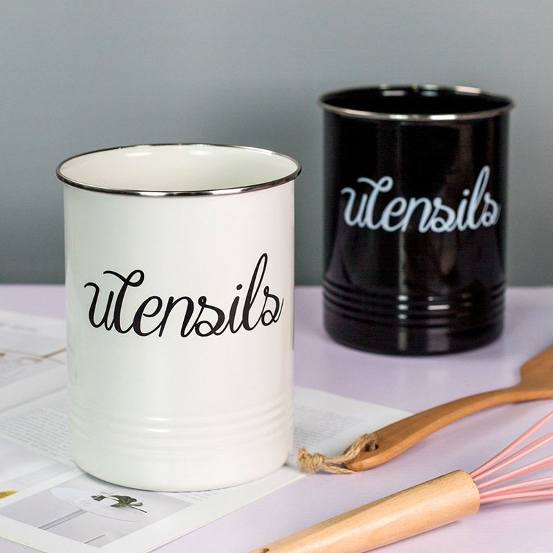 Kitchen Cooking Utensil Holders Flatware Farmhouse Utensils Caddy