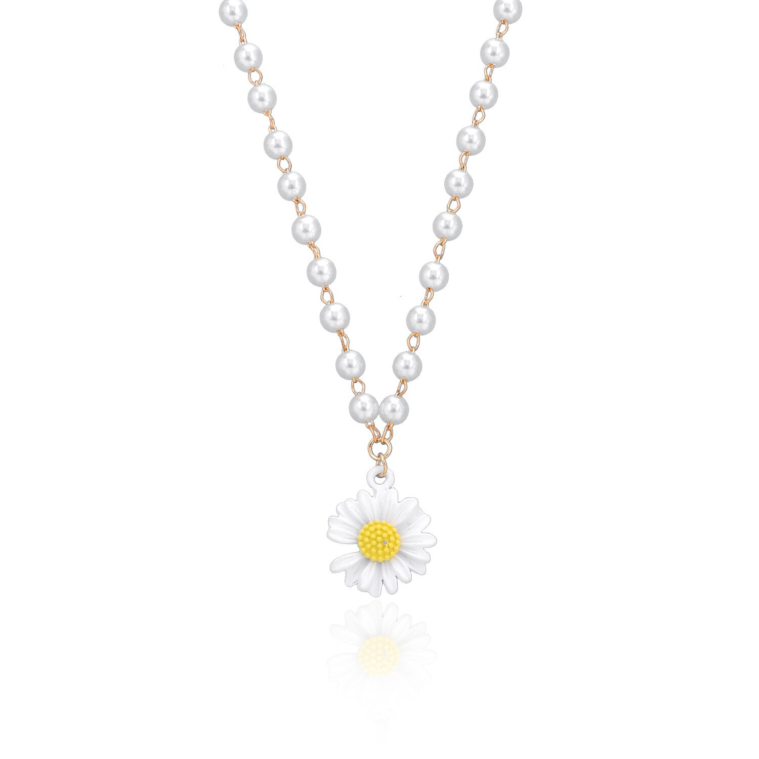 Nowe koreańskie piękne kwiaty Daisy kolorowe zroszony urok komunikat krótki Choker naszyjnik dla kobiet biżuteria wakacje: SP1287-JS