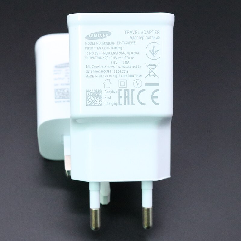 For Original Samsung Fast Charger 9V1.67A charge adapter usb c cable Galaxy s8 s9 s10+ s20 note 10 9 8 a20 a30s a40 a50 a51 a70