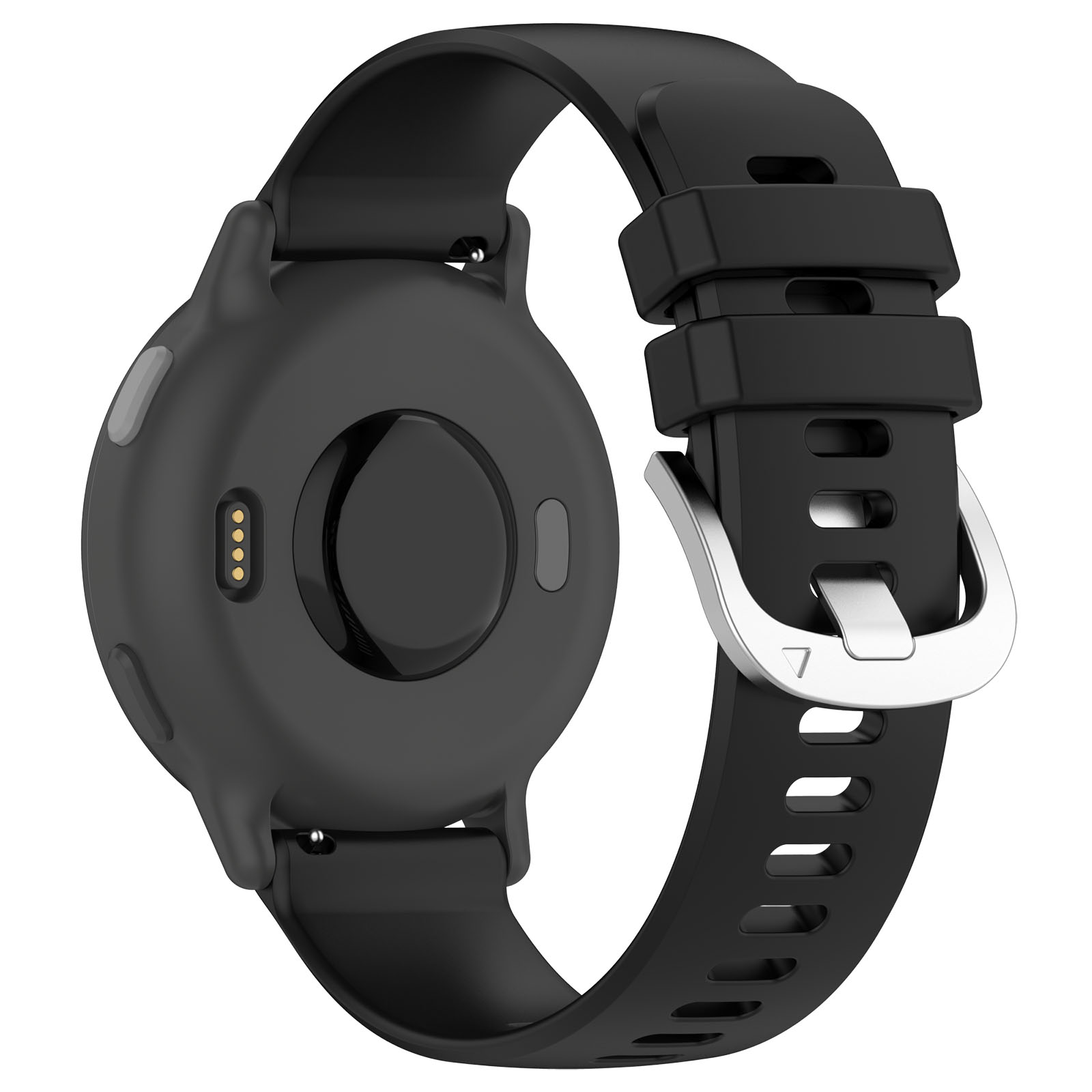Correa de liberación rápida de 20mm y 22mm para Garmin Forerunner 165 Music 265 255 245 645 55/Vivoactive 5 4/Venu 3, correa de silicona de repuesto: Black Yellow / 12 mm