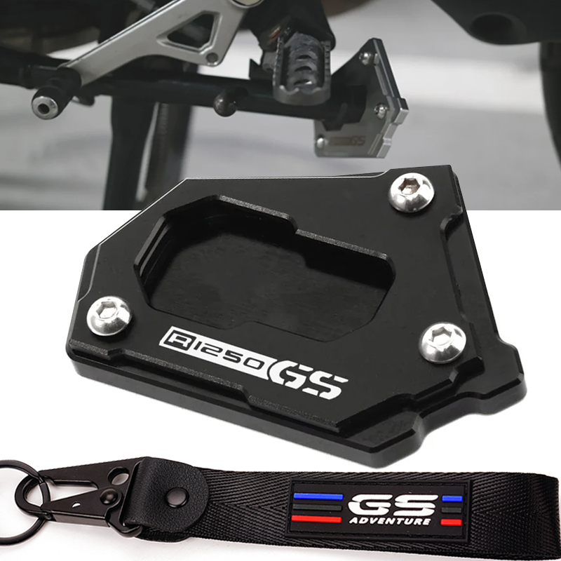 Para bmw r1250gs r1200gs r1250 gs aventura r1200 gs gsa gs1250 hp motocicleta kickstand suporte lateral ampliador almofada r 1250 1200 gs