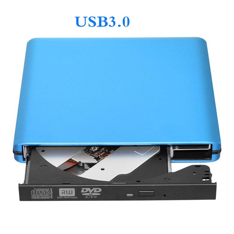 Slim External Optical Drive USB3.0 CD DVD VCD Reader Player DVD Burner Writer Plug and Play For Macbook Laptop Desktop PC
