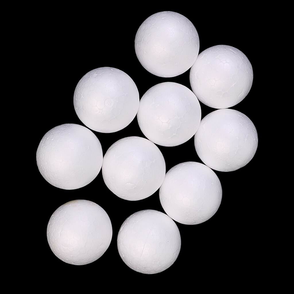 10 Stuks Wit 5Cm Modelling Ambachtelijke Piepschuim Foam Ball Bollen Xmas Decor Diy