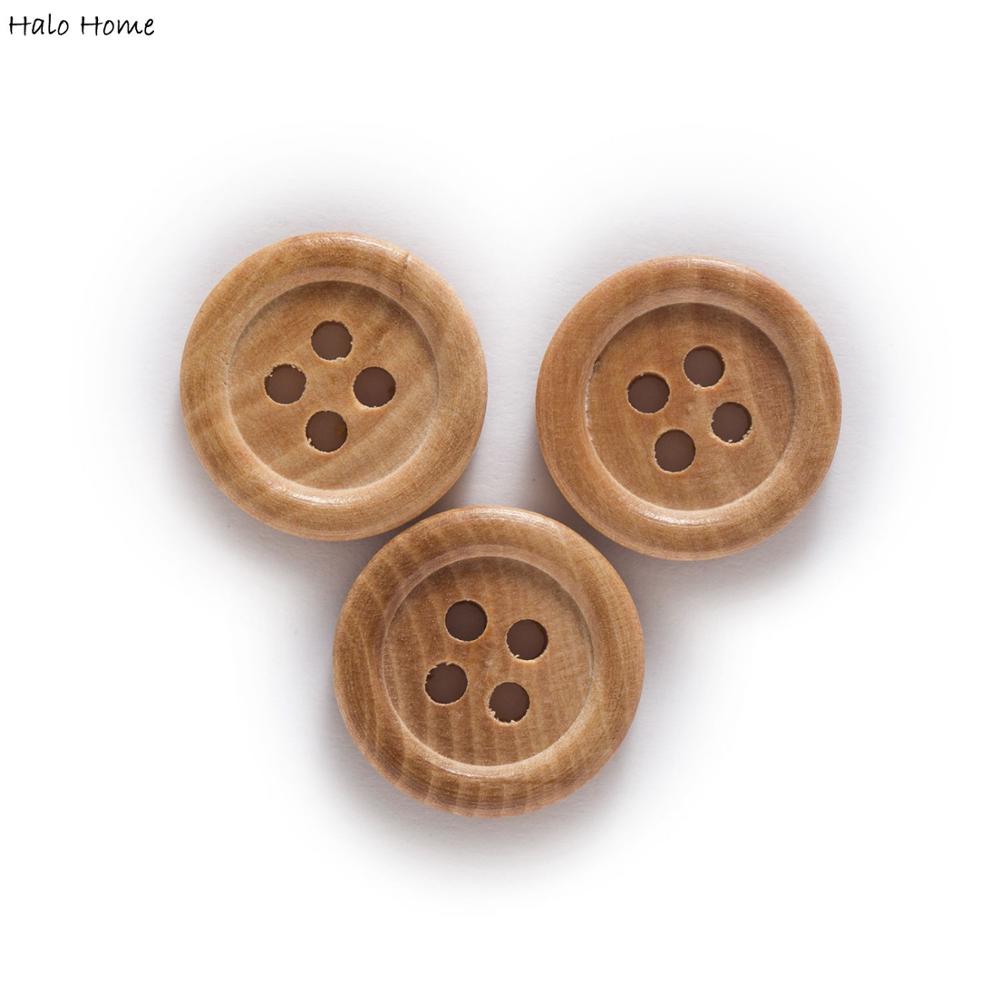 2 Hole Wood grain Solid Wooden Buttons Sewing Scrapbook Clothing Crafts Jacket Blazer Sweaters Handwork Accessories 10-25mm