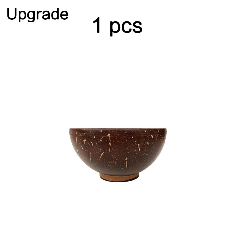 Cuenco de cáscara de coco Natural, cuenco de una sola capa de cáscara de coco antiguo, vajilla comestible, Bol para postre de arroz, recipiente para fruta: Upgrade 1 bowl