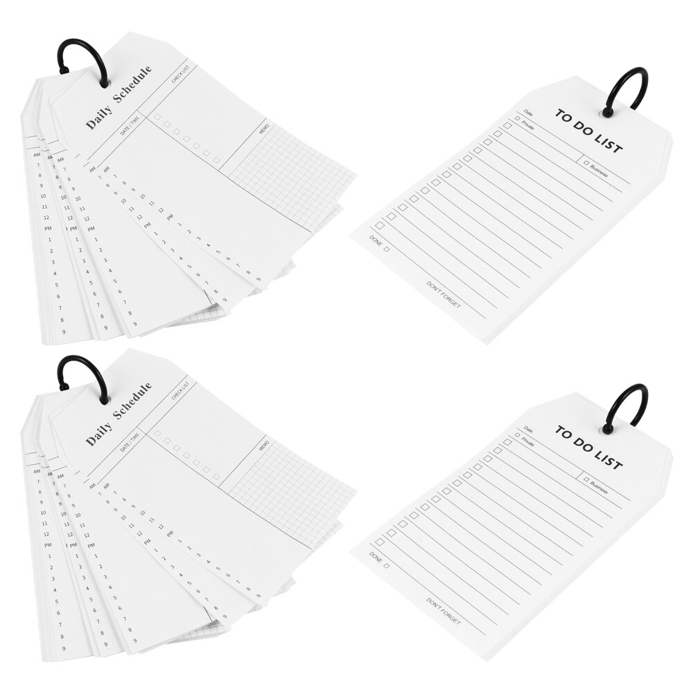 4pcs Premium Portable Memo List Forms Notebooks Memo Pads Planners