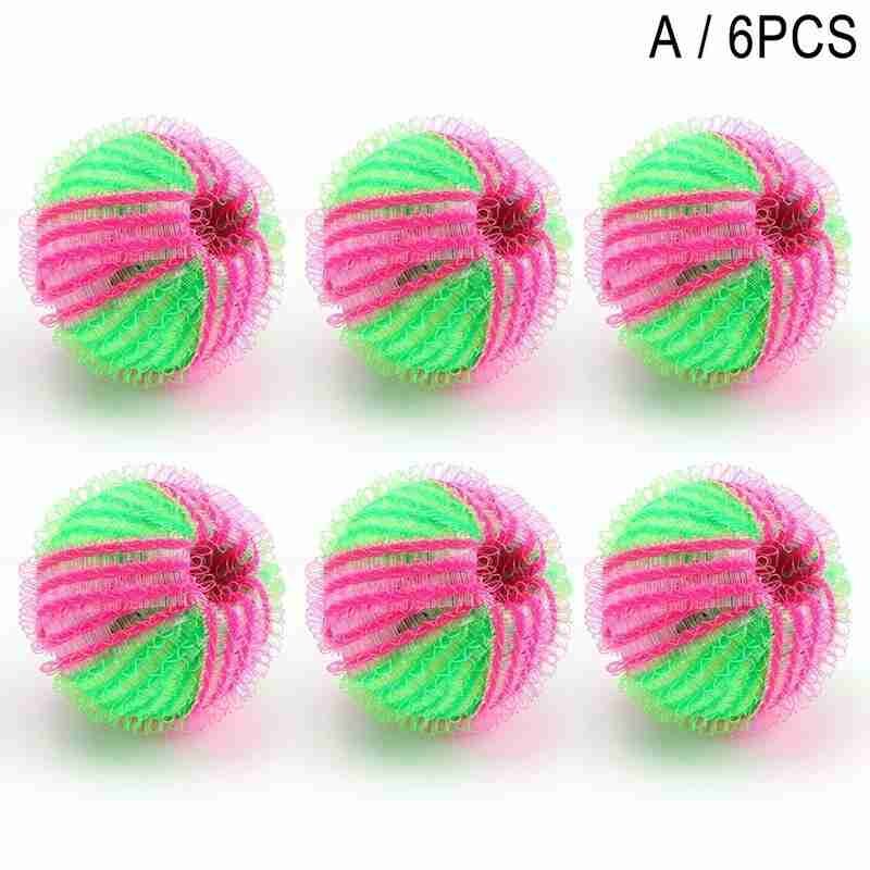 Six Pack Nylon Laundry Ball Decontamination Anti-winding Cleaning Ball Ball Bra Hair Washing Underwear Ball Sticky Usefu Wa F0w4: Default Title