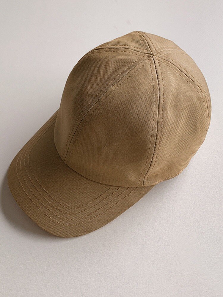 Vrouwen Hoeden Eenvoudige Baseball Cap Katoen Gemengd Pure Kleur Casual Mode Hoed 4 Kleuren Beschikbaar: Camel
