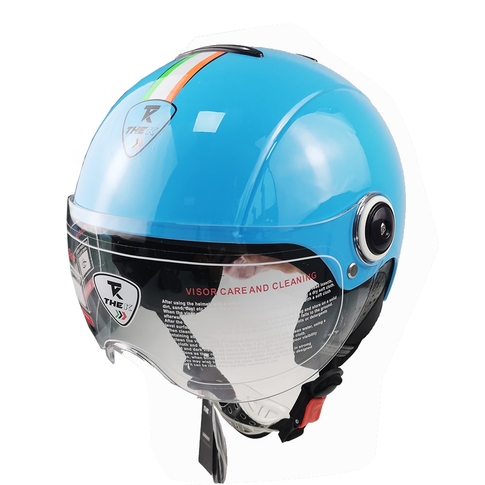 Motorcycle Helmet on a Scooter Chopper Bike Helmets Homologu Casco Motorcyclist Capacetes Motorbike ECE Bicycle Riding Helmets: Blue