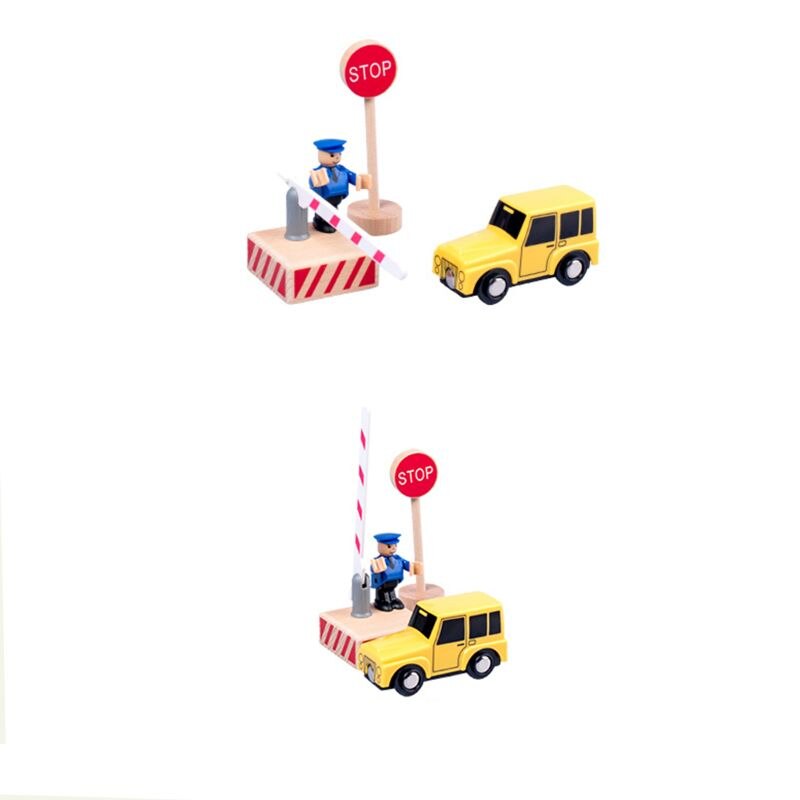 16PCS Colorful Wooden Street Traffic Signs Parking Scene Kids Children Education