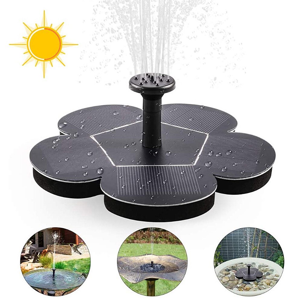 solare alimentato Fontana giardino piscina stagno Decorazione Pannello Solare Galleggiante Fontana Pompa Ad Acqua tutto'aperto Bagno di Uccello Fontana