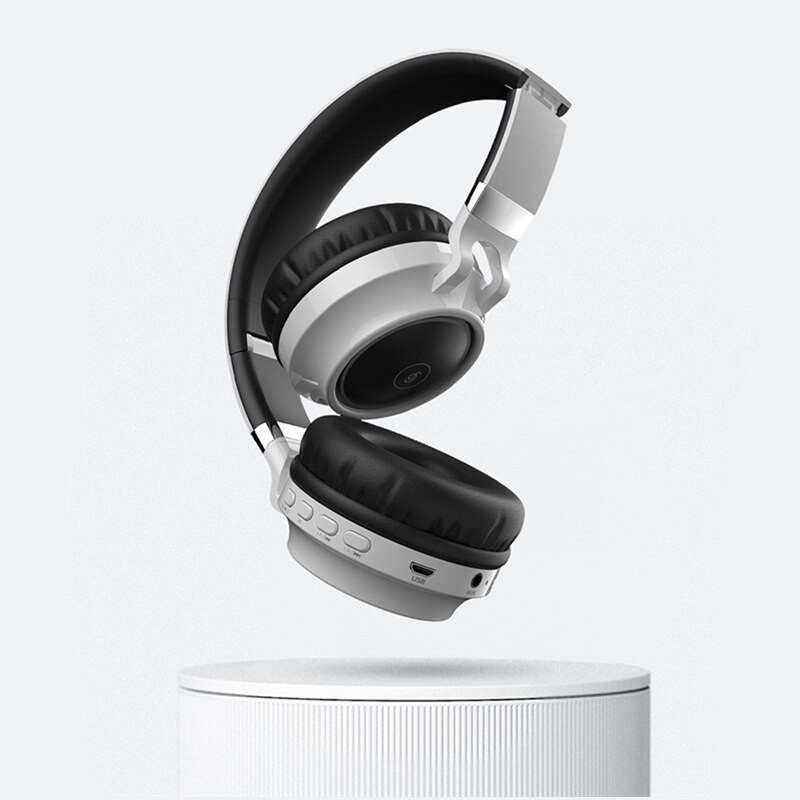 GEWEI Bluetooth 5.0 Headphones - Foldable Wireless HiFi Stereo Headset with Mic, TF Card Support