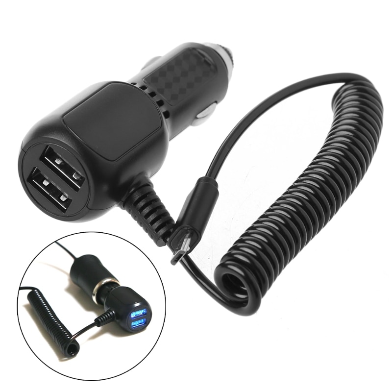 Dual USB Snel Opladen Car Charger Adapter Micro USB Data Kabel Voor Android Telefoon
