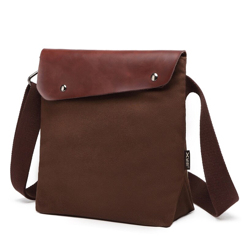 Hommes sac de messager imperméable petit homme sac porte-documents grande capacité mâle Mini cuir bandoulière sac à bandoulière pour homme voyage: coffee