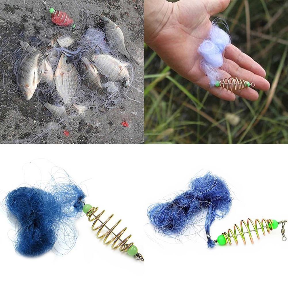 Nylon Fishing Net Copper Spring Shoal Fishing Net Throw Trolling Netting Fishing Tackle Hollow Net Random Color