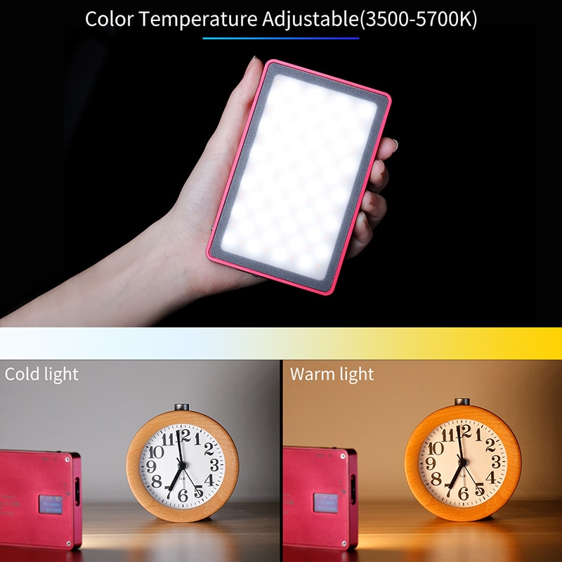 VIJIM VL-1 Mini luz LED para vídeo magnética regulable iluminación en cámara 96 LEDs lámpara W frío alta CRI96