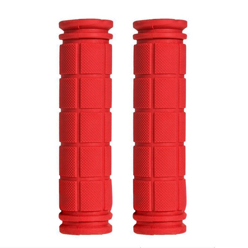BMX MTB Cycling Mountain Bicycle Scooter Bike Handle Bar Rubber Soft End Grip: Red
