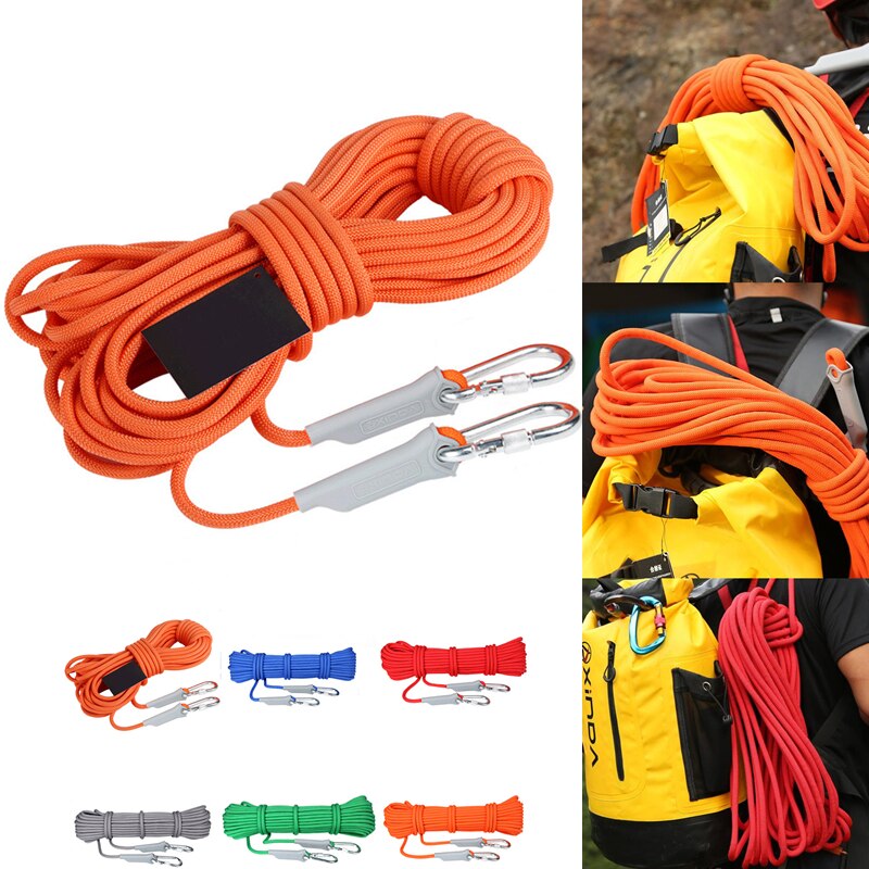 10M/20M Rock Climbing Cord Outdoor Hiking Accessories Rope 9.5mm Diameter High Strength Cord Safety Rope