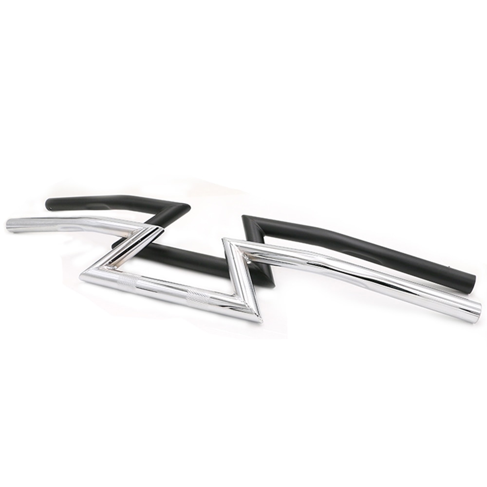 25MM Motorcycle Handlebars 1" Bobber Chopper Cruiser Handlebar Z Bar for Harley 883 XL1200 48 Honda Yamaha Suzuki Victory