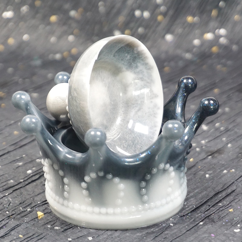 Prinsesse krone opbevaringsboks silikone skimmel kawaii trinket boks gør smykkeskrin diy uv harpiks og epoxy harpiks håndværk forsyninger