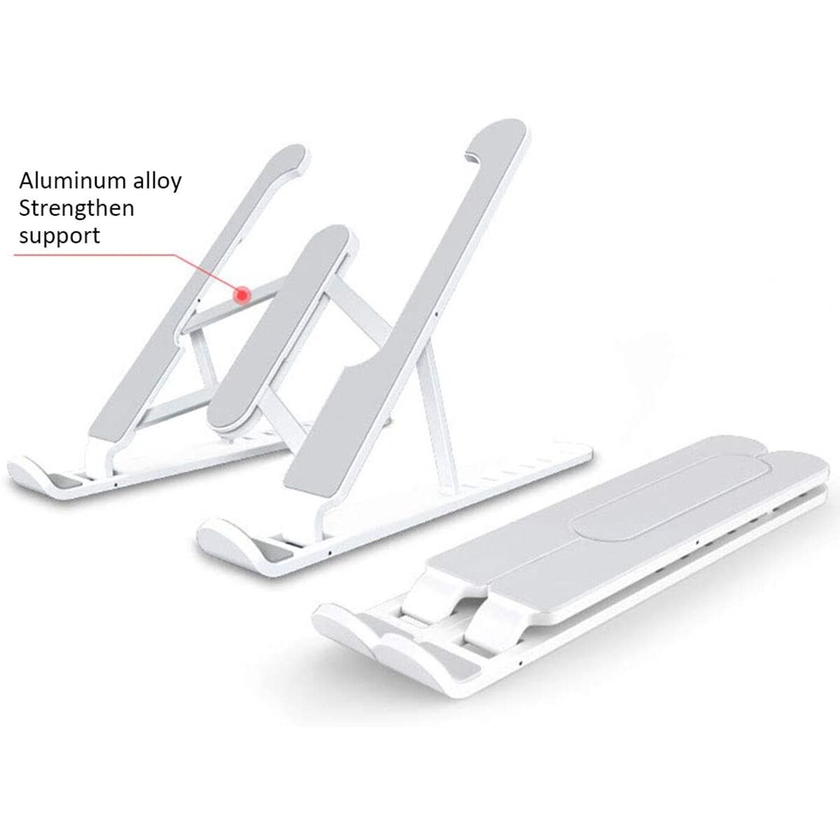 Laptop Stand, Adjustable Aluminum Laptop Notebook Stand Ergonomic Desktop Holder Compatible with MacBook Air, Dell XPS, HP More