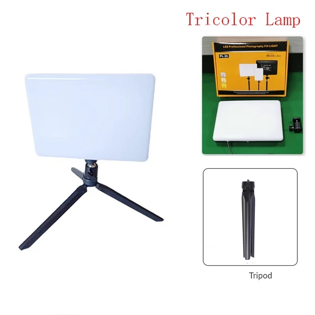 Photo Studio Dimmable LED 2700k-5700k Video Fill Lamp Light Panel Photography Lighting With Tripod Stand 110V-220V For Live: Peach Blossom